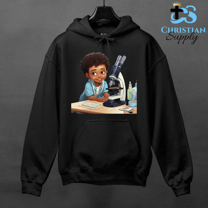 Kids Christian Scientist with Microscope 3 Apparel