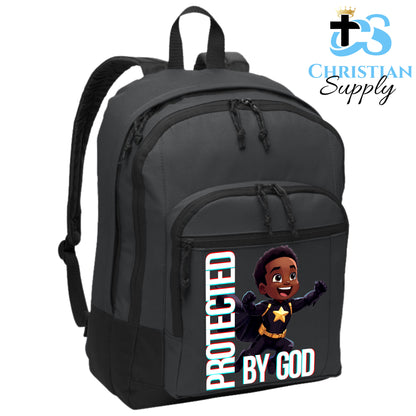 Christian Supply Bookbag for Boys – Kids Christian Star Super Boy Black Outfit Kids Backpack – Black Backpack for Men with Laptop Sleeve – Teen Boy Bookbag for School, College – Fits 15-inch Laptops