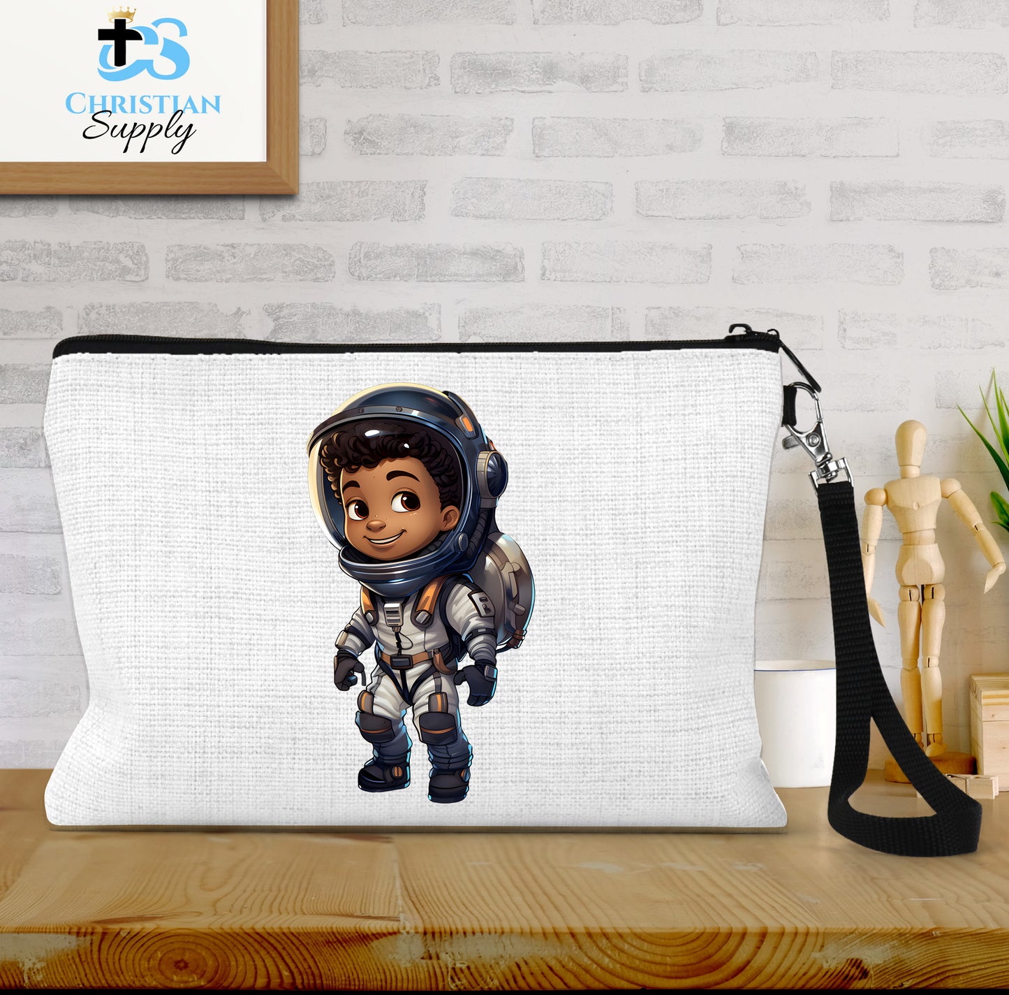 Kids Christian Boy Astronaut Wristlet