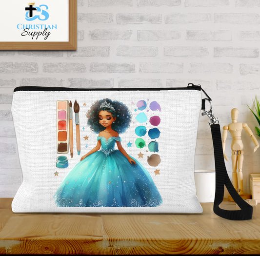 Kids Christian Princess Blue Makeup Artist Wristlet