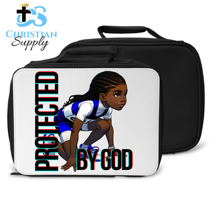 Kids Christian Track and Field Runner Lunch Bag