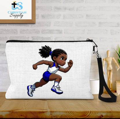 Kids Christian Track and Field Runner 2 Wristlet