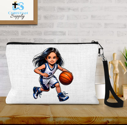 Kids Christian Basketball Player 2 Wristlet