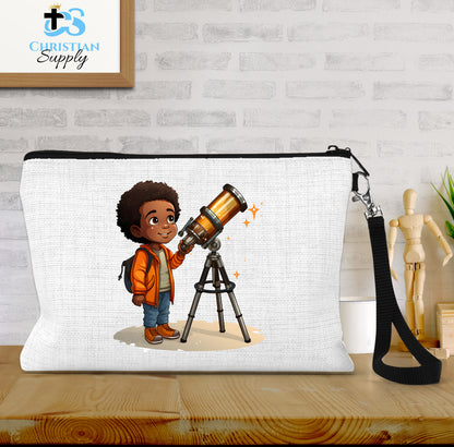 Kids Christian Boy with Telescope Science Wristlet