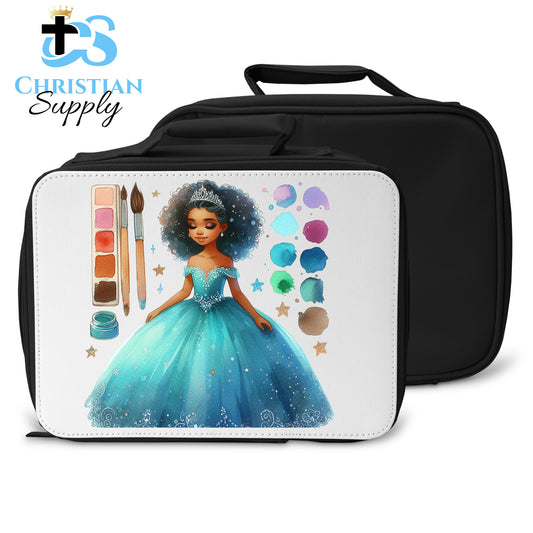 Kids Christian Princess Blue Makeup Artist Lunch Bag