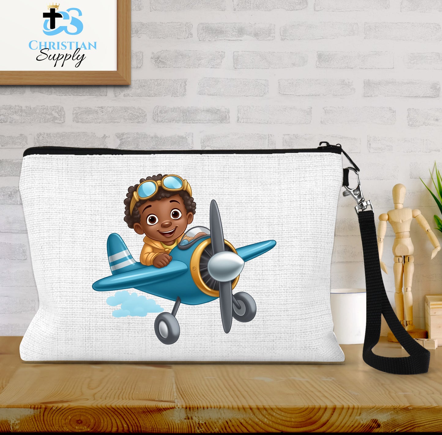 Kids Christian Boy Pilot Wristlet