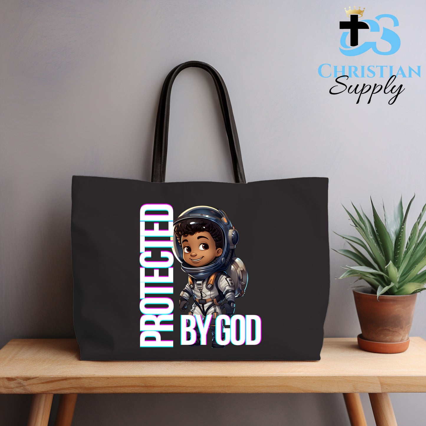 Kids Christian Boy Astronaut Tote Bag