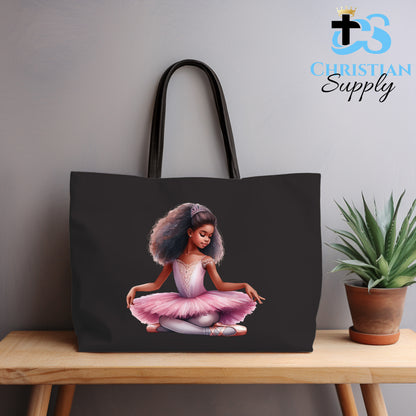 Kids Christian Ballerina Sitting Tote Bag