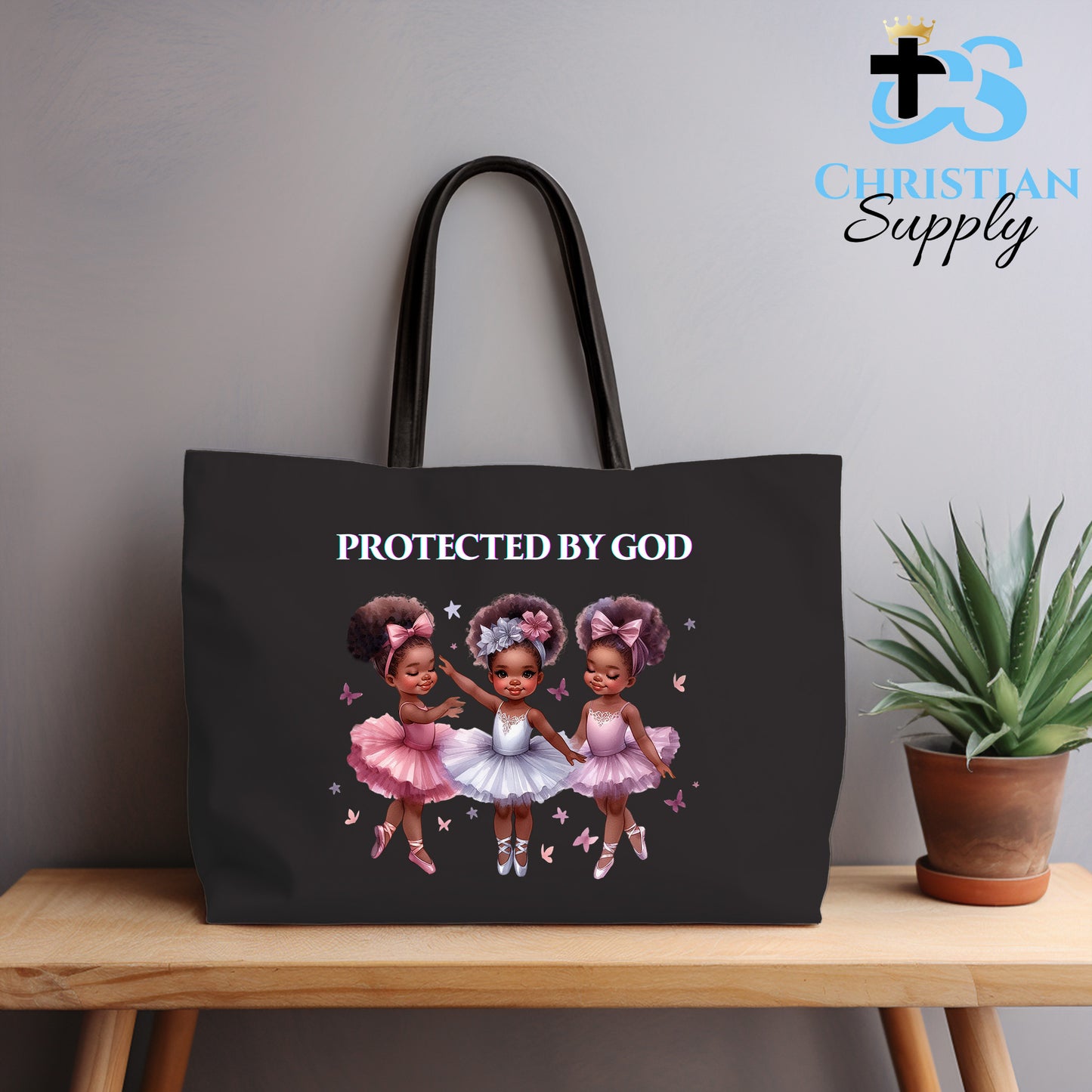 Kids Christian 3 Ballerinas Tote Bag