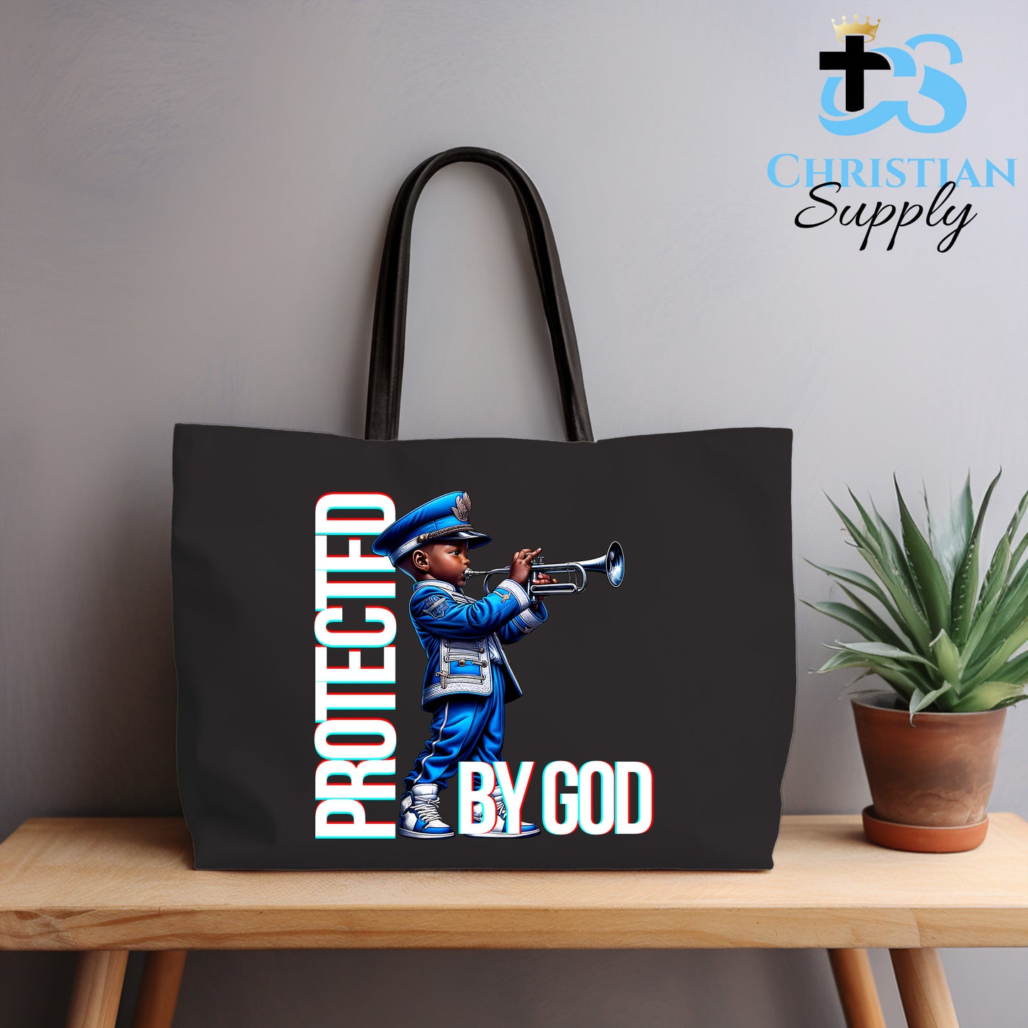 Kids Christian Marching Band Trumpet Tote Bag