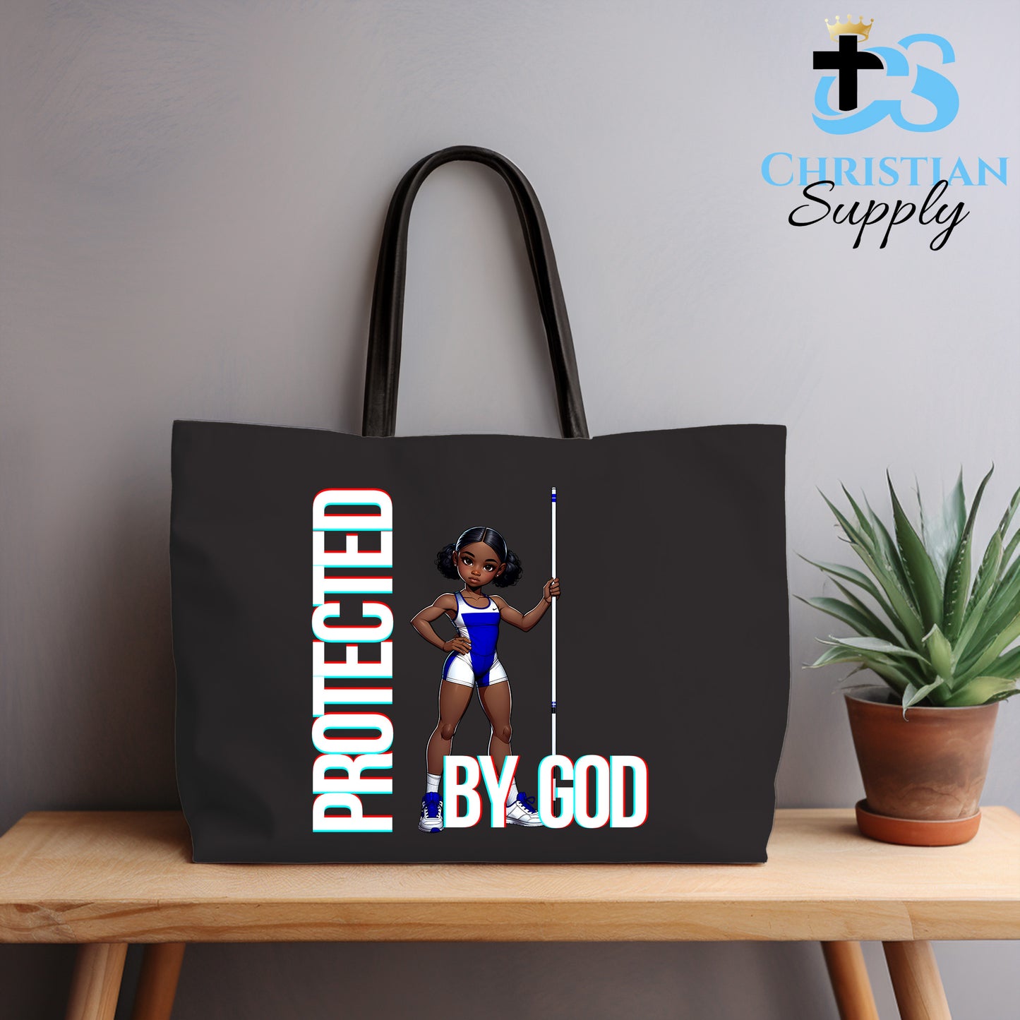 Kids Christian Track and Field Thrower Tote Bag