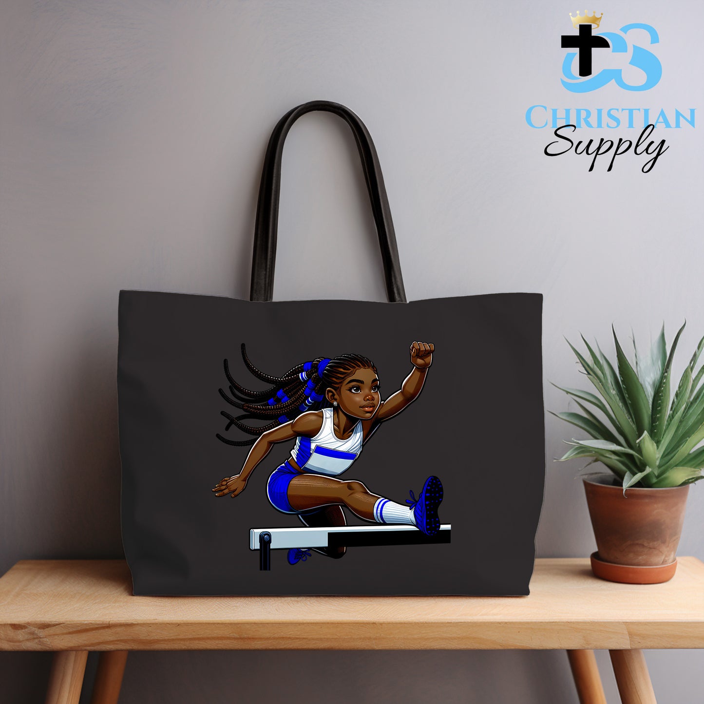 Kids Christian Track and Field Jumper Tote Bag