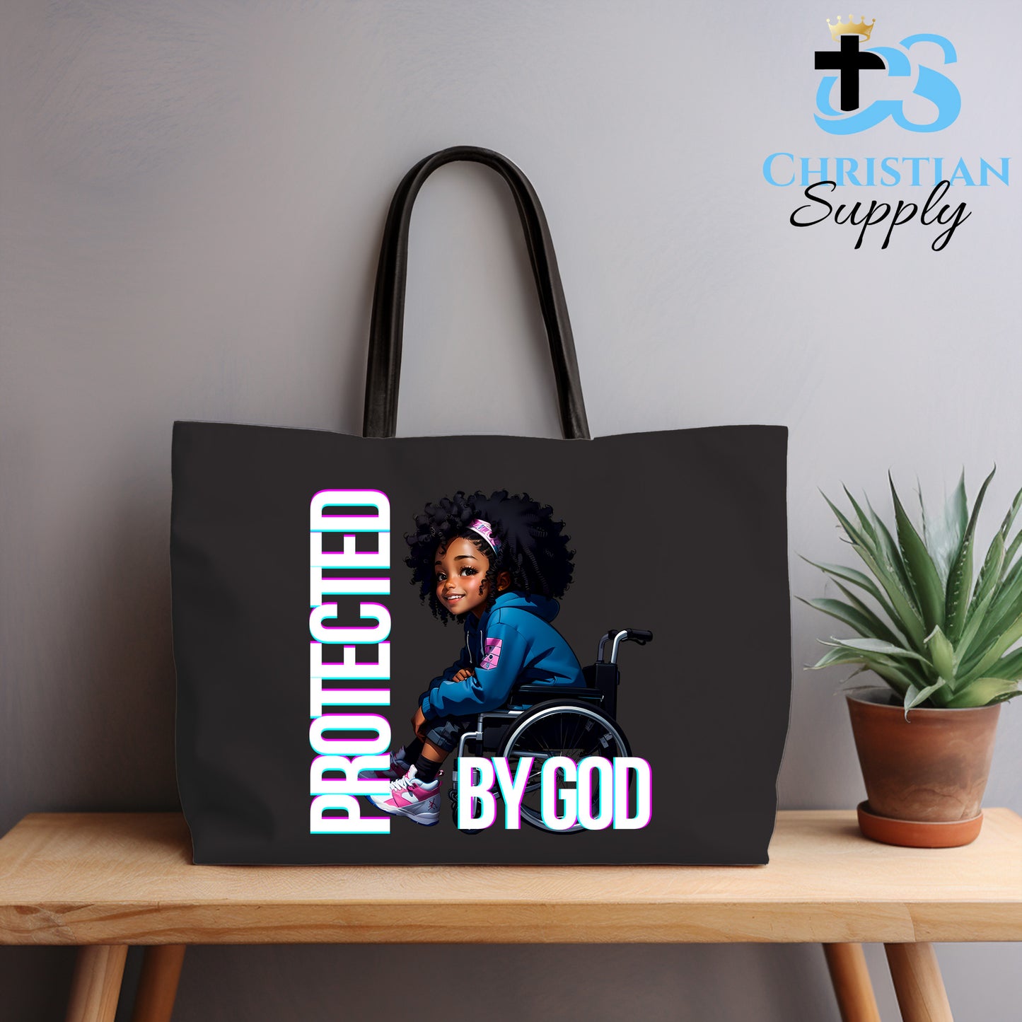 Kids Christian Girl in Wheelchair 1 Tote Bag