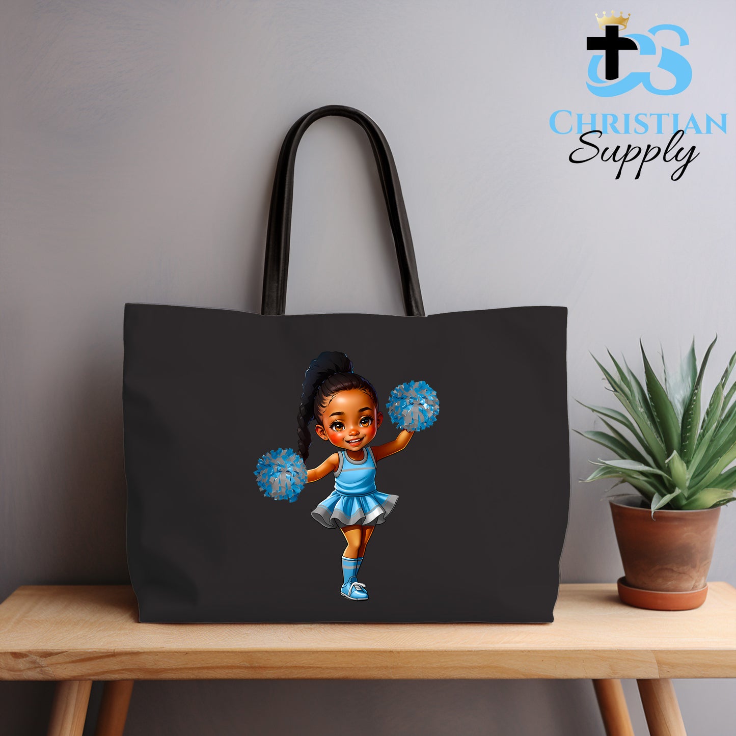 Kids Christian Cheerleader 3 Tote Bag