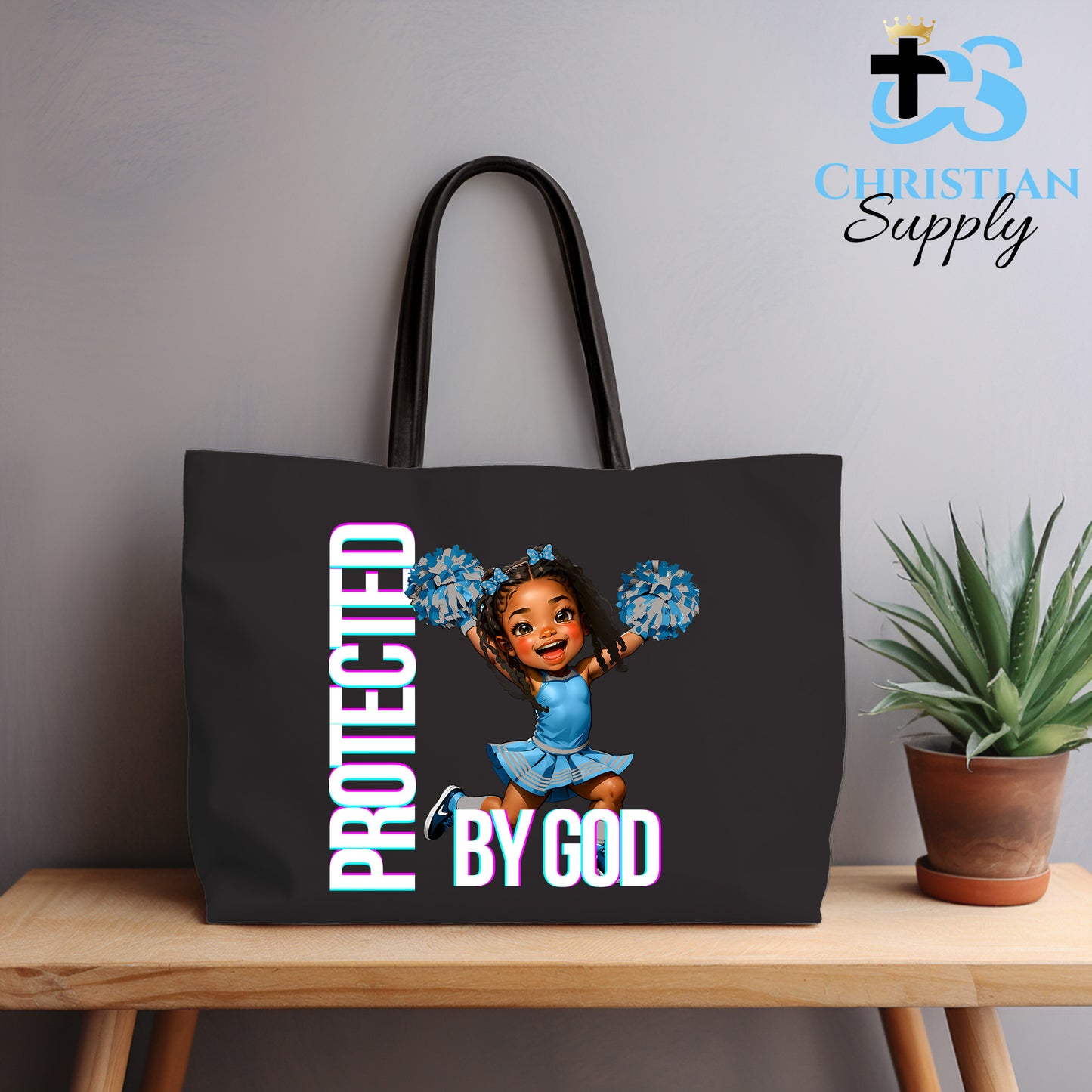 Kids Christian Cheerleader 4 Tote Bag