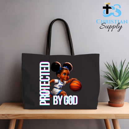 Kids Christian Basketball Player Tote Bag