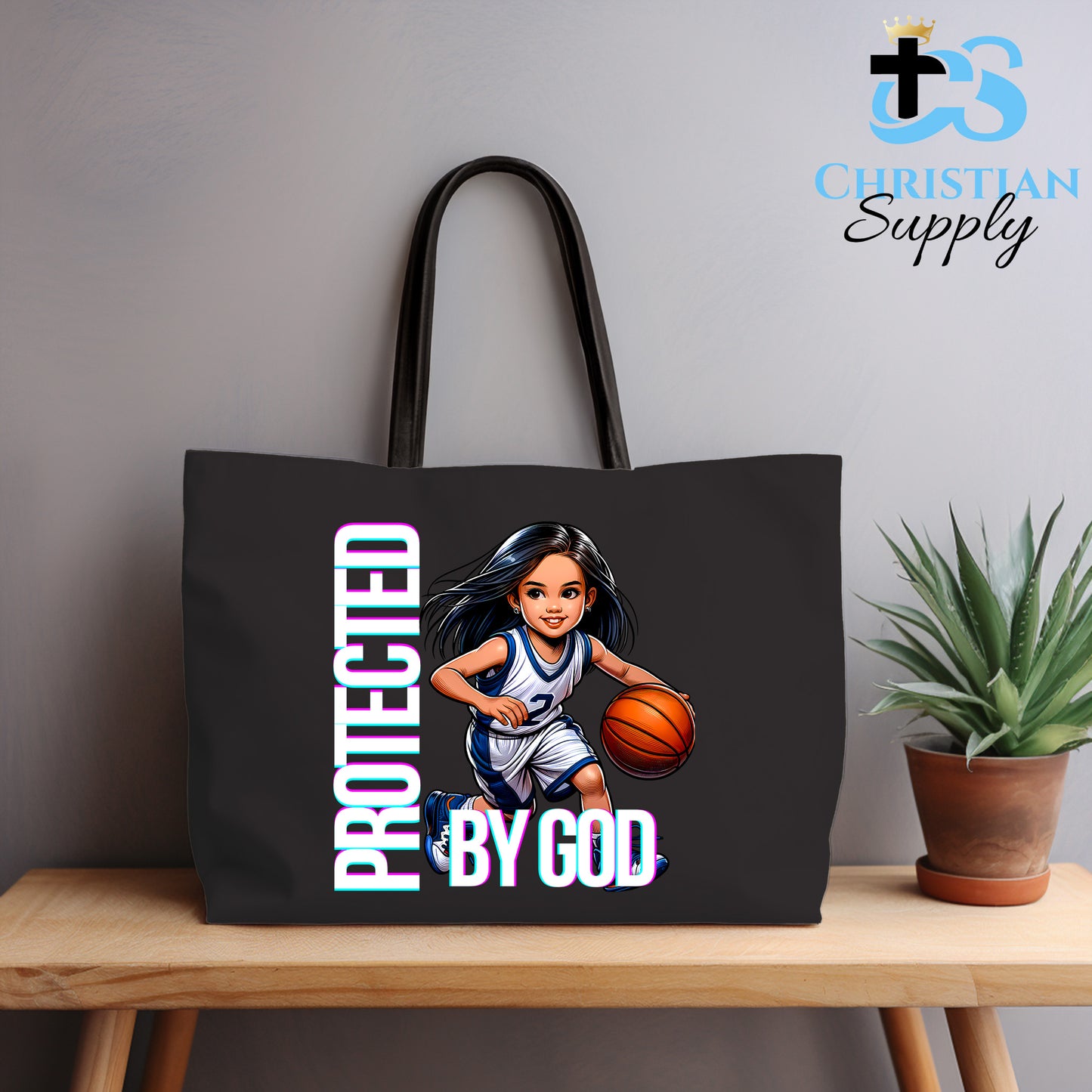 Kids Christian Basketball Player 2 Tote Bag