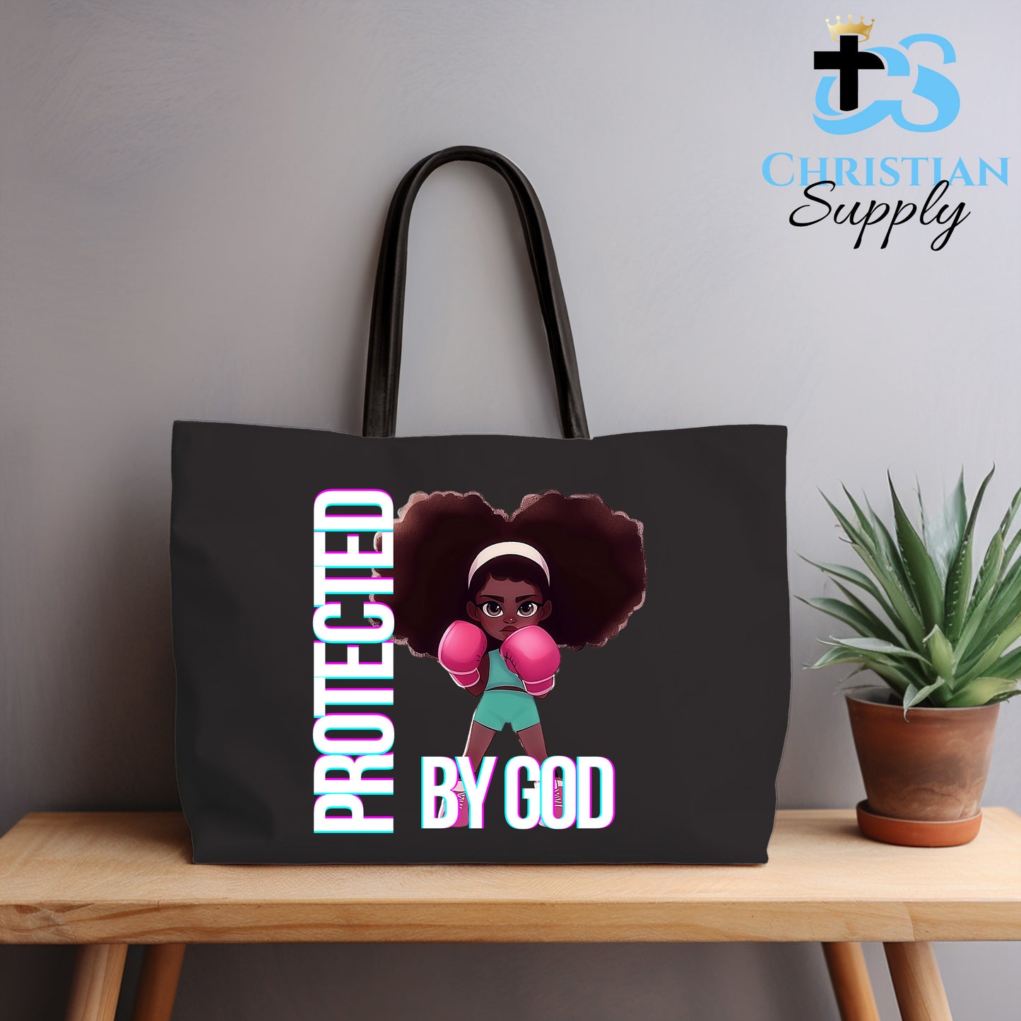 Kids Christian Boxer Tote Bag