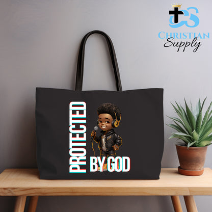 Kids Christian Boy Singer Tote Bag