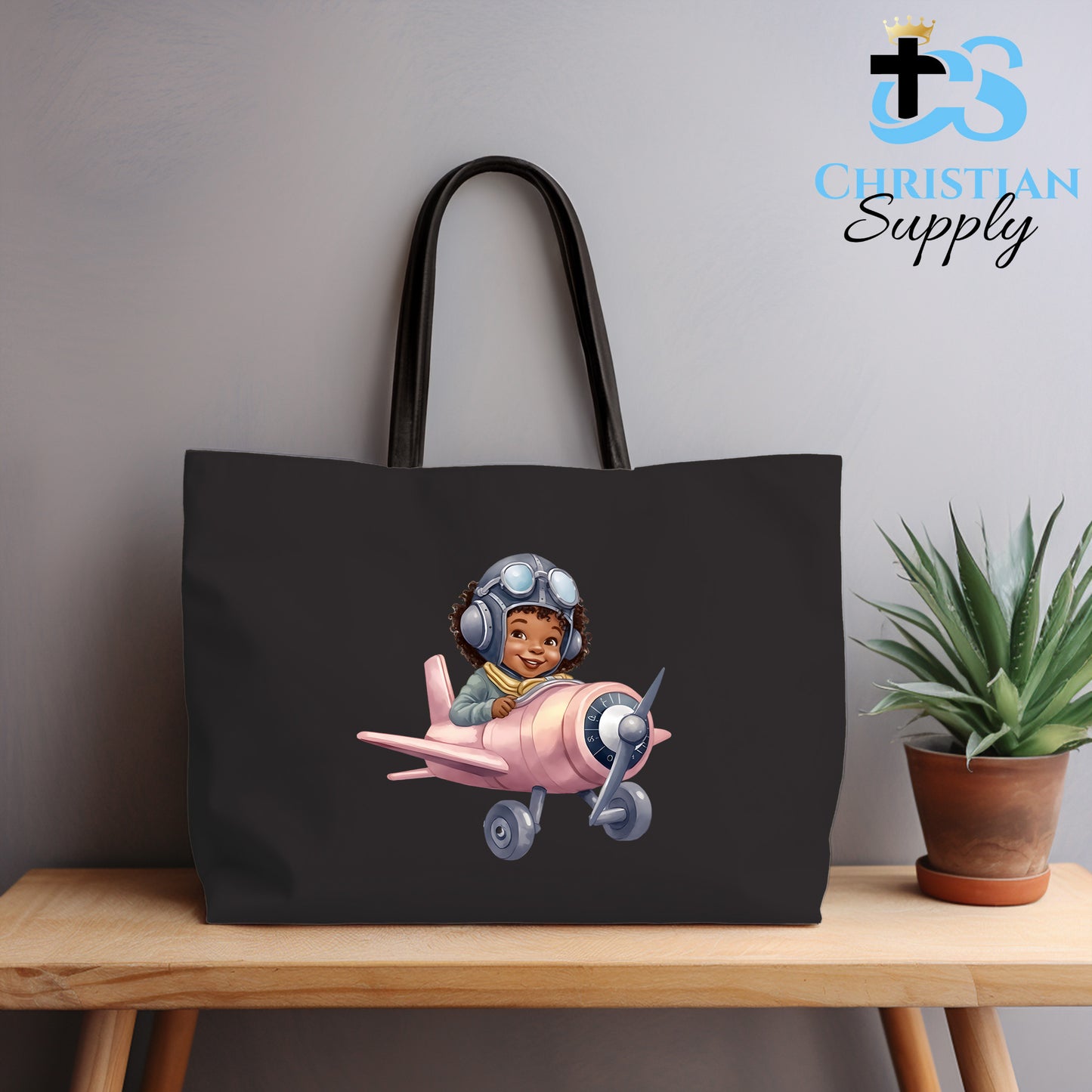 Kids Christian Girl Pilot 1 Tote Bag