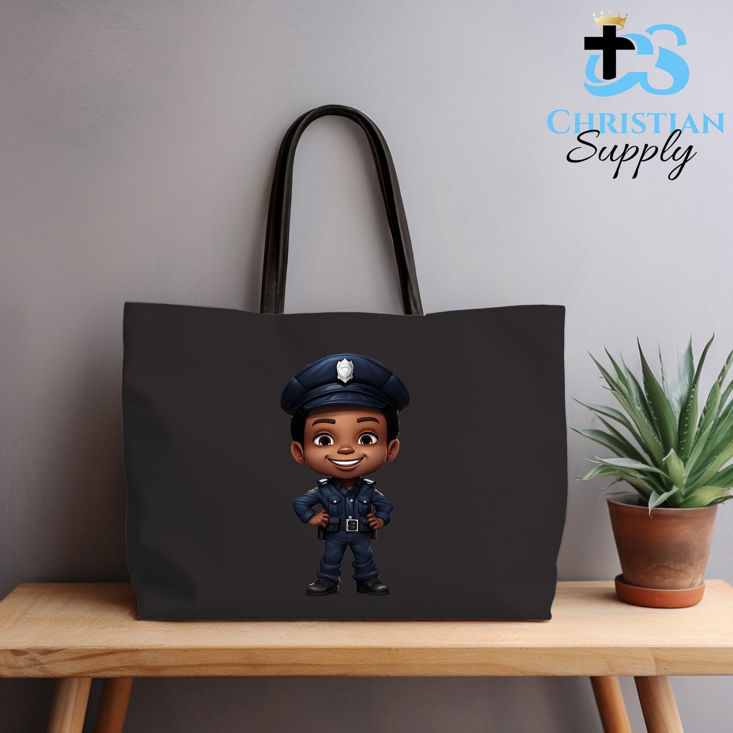 Kids Christian Police Tote Bag