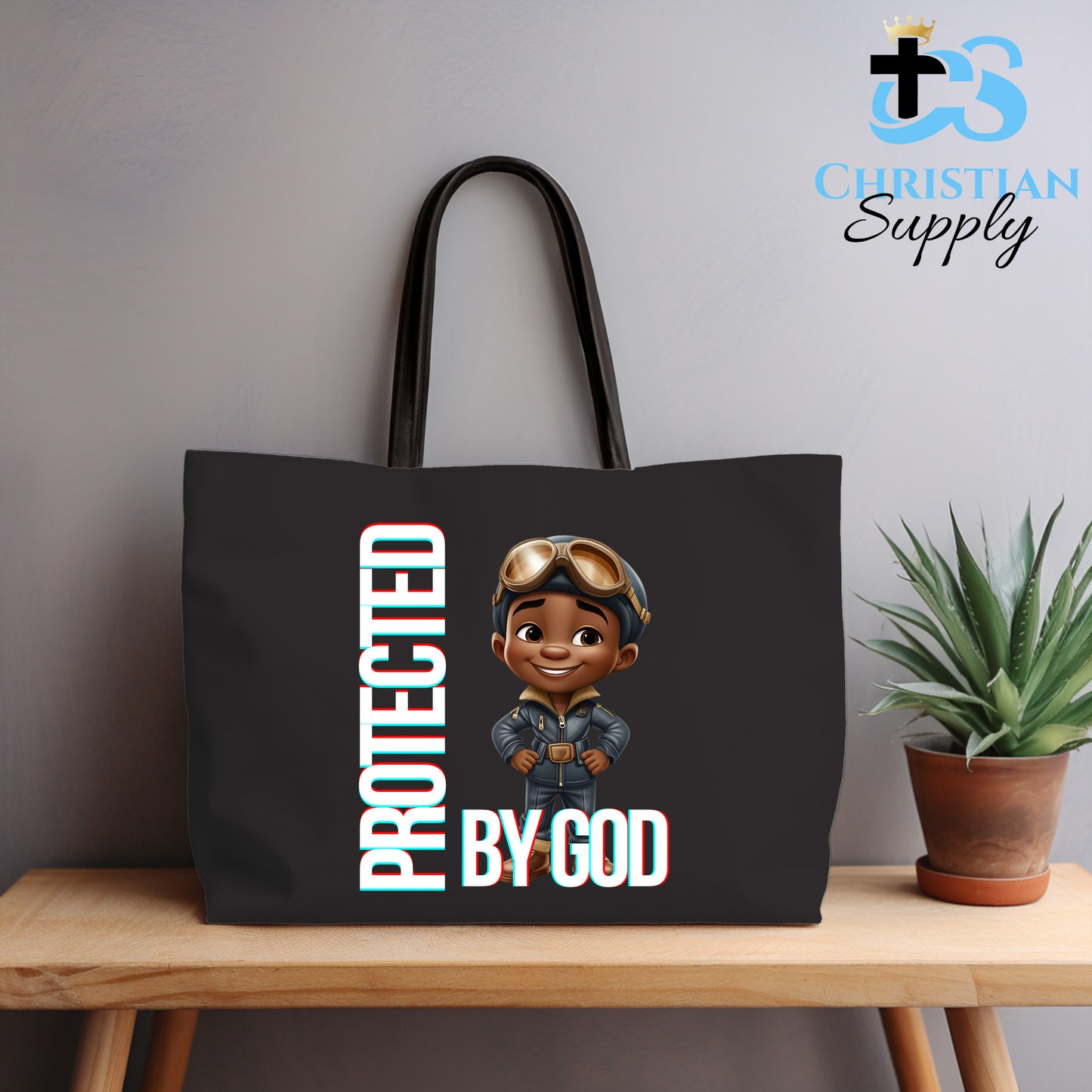 Kids Christian Boy Pilot 3 Tote Bag