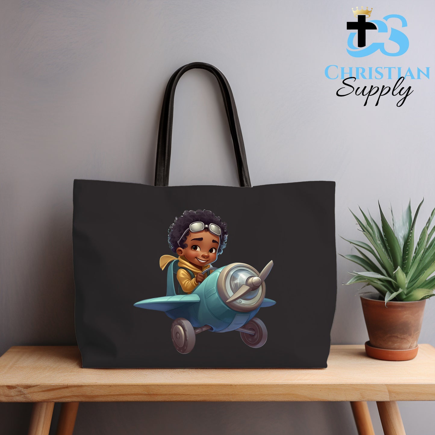 Kids Christian Boy Pilot 2 Tote Bag