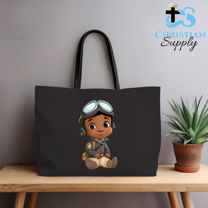 Kids Christian Boy Pilot 4 Tote Bag