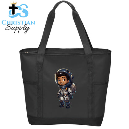 Kids Christian Boy Astronaut Tote Bag