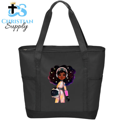 Kids Christian Girl Astronaut Tote Bag