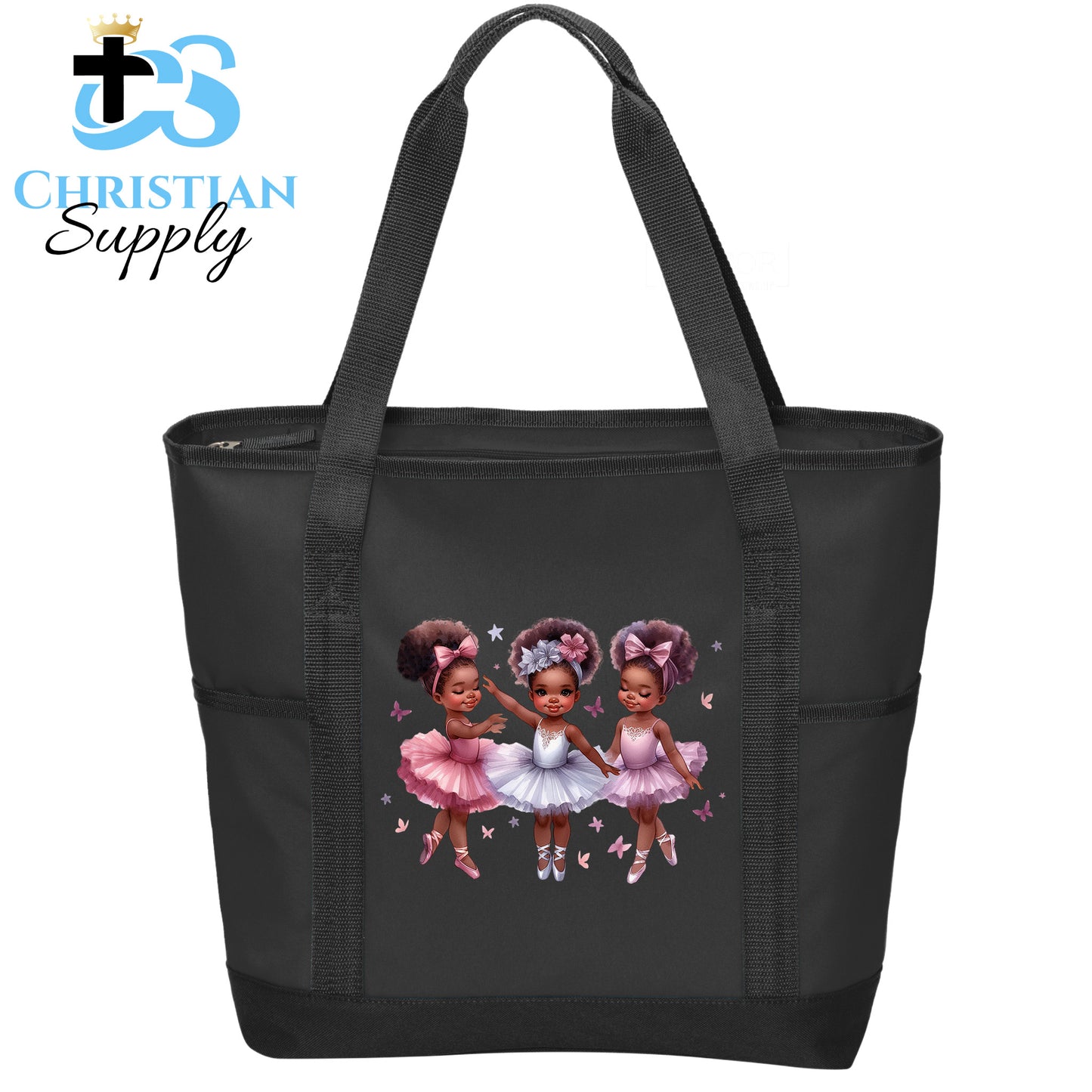 Kids Christian 3 Ballerinas Tote Bag