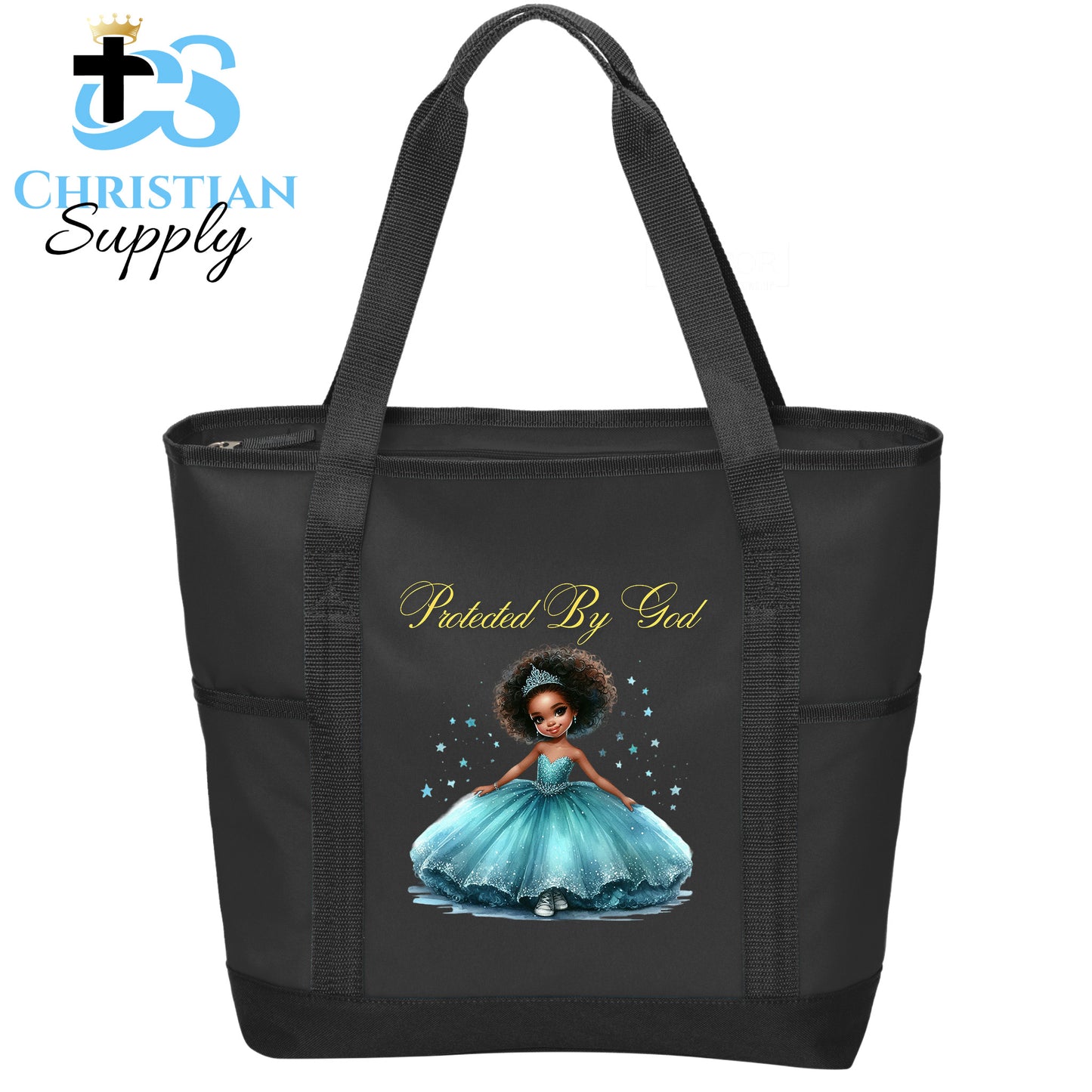 Kids Christian Princess Blue Tote Bag