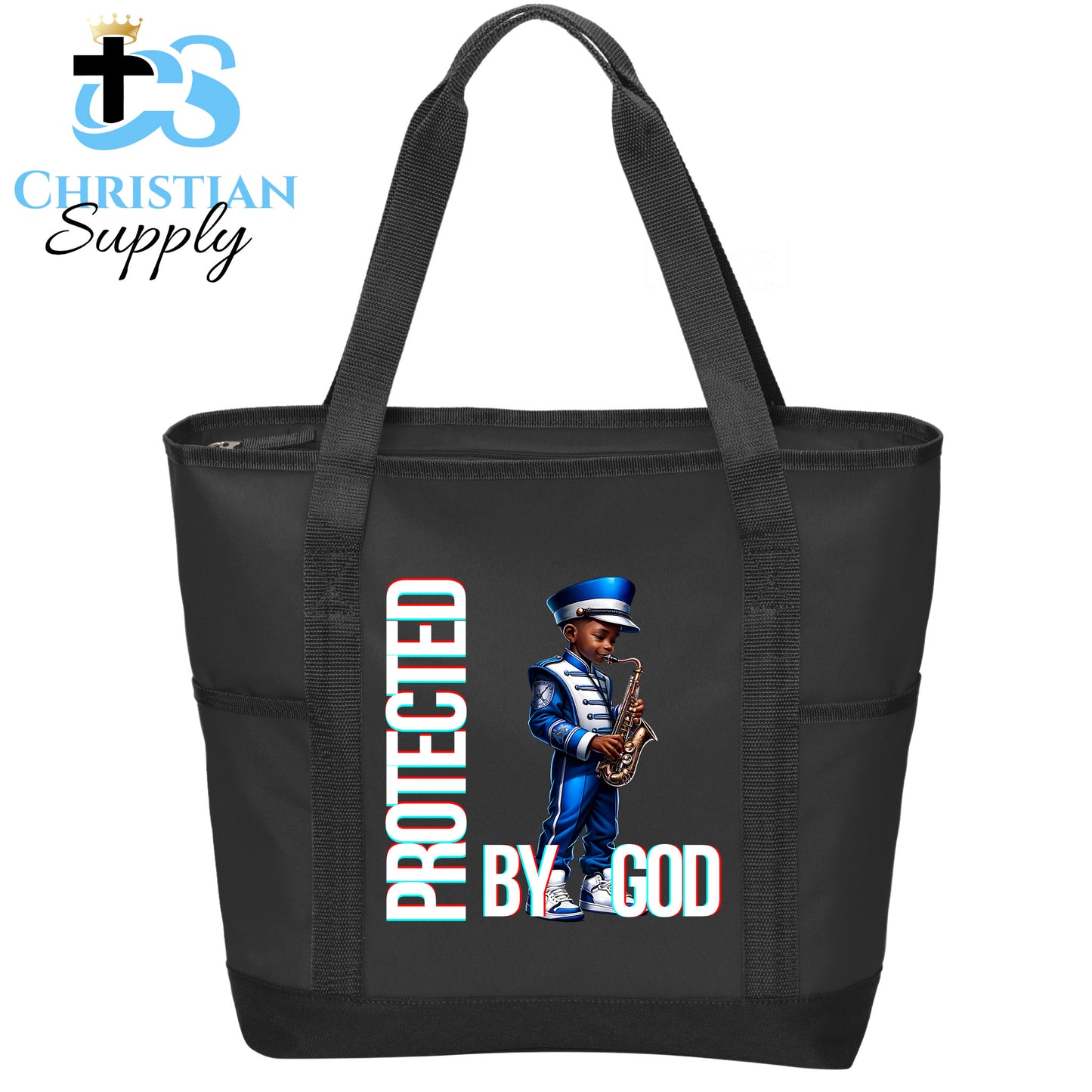 Kids Christian Marching Band Saxophone Tote Bag