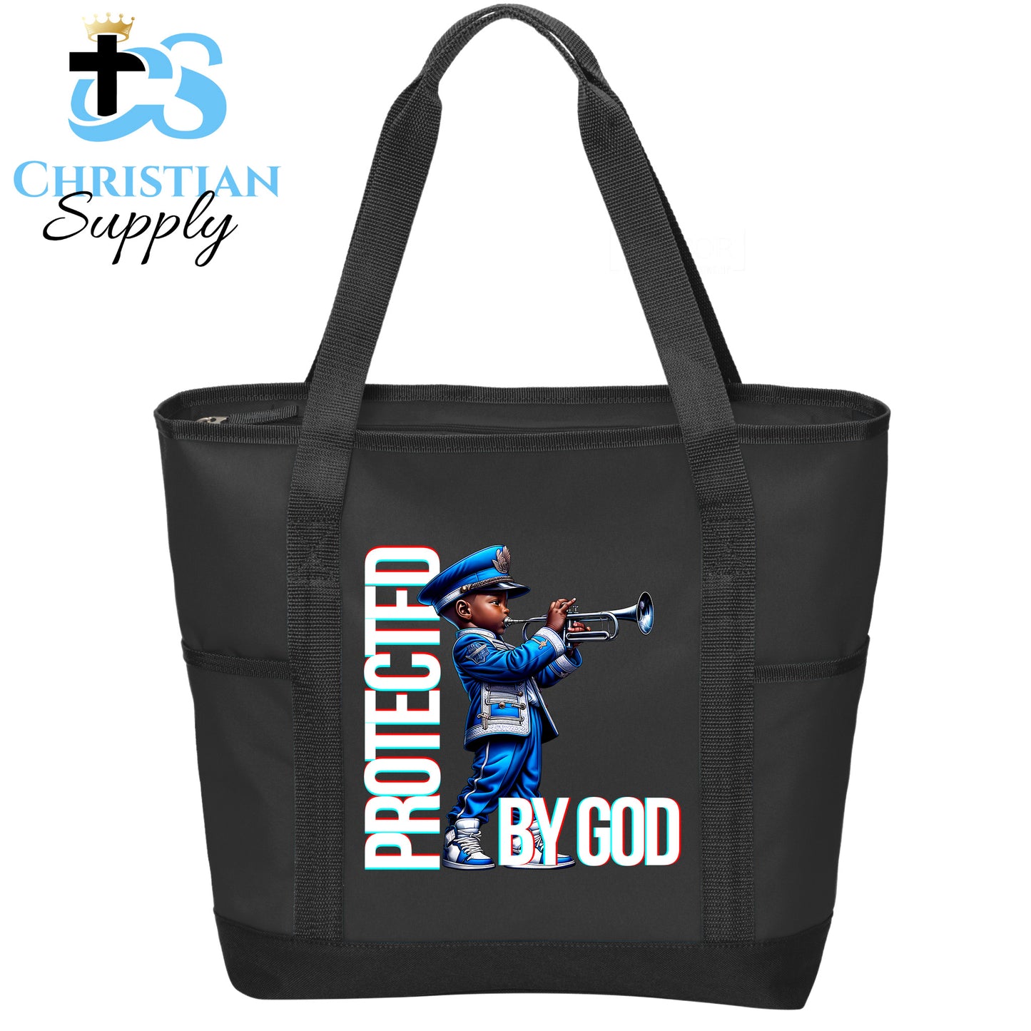 Kids Christian Marching Band Trumpet Tote Bag