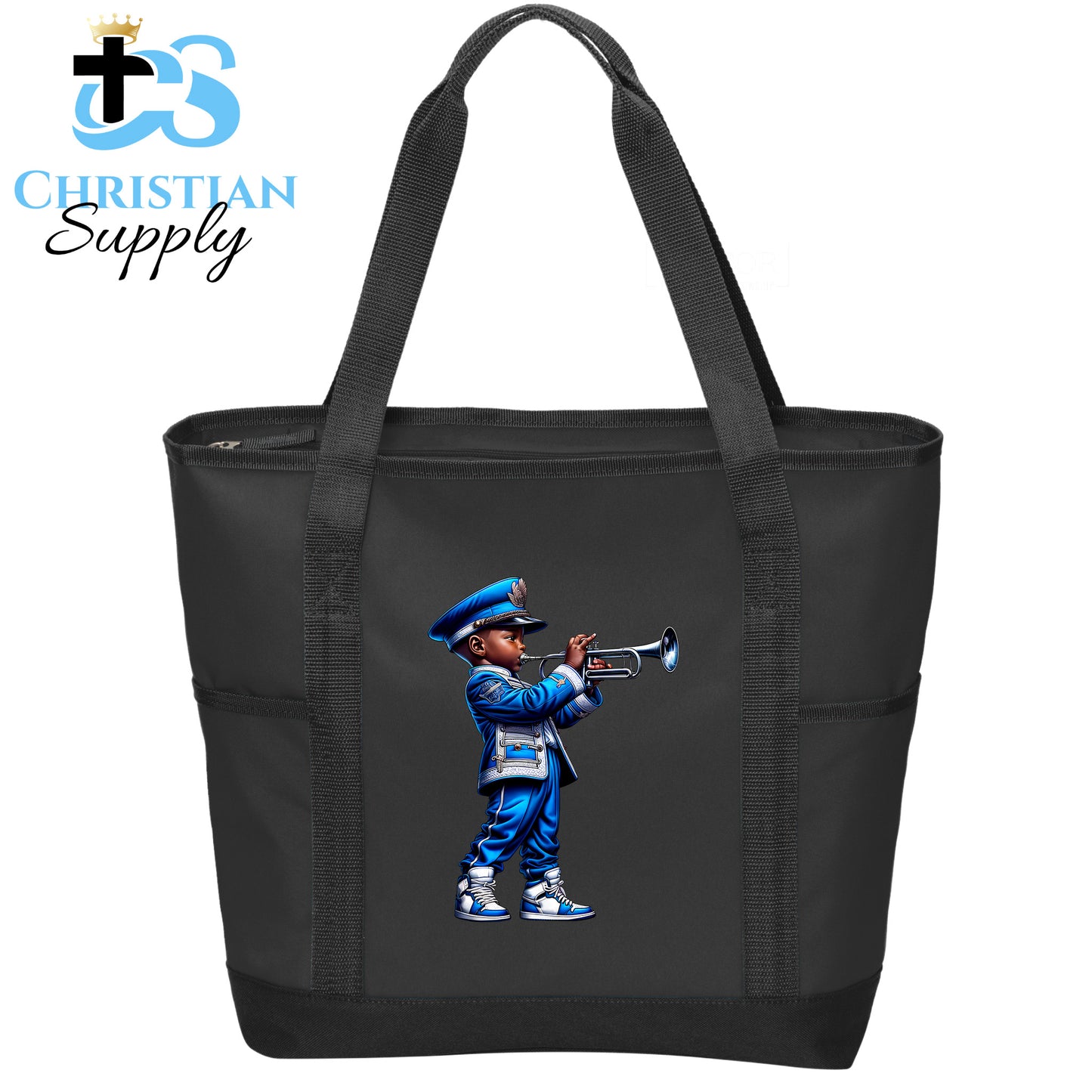 Kids Christian Marching Band Trumpet Tote Bag