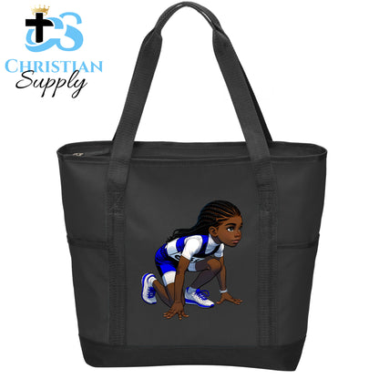 Kids Christian Track and Field Runner Tote Bag