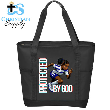 Kids Christian Track and Field Runner Baton Tote Bag