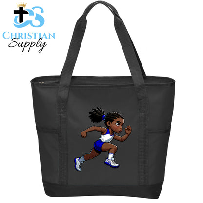 Kids Christian Track and Field Runner 2 Tote Bag