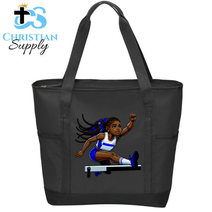 Kids Christian Track and Field Jumper Tote Bag