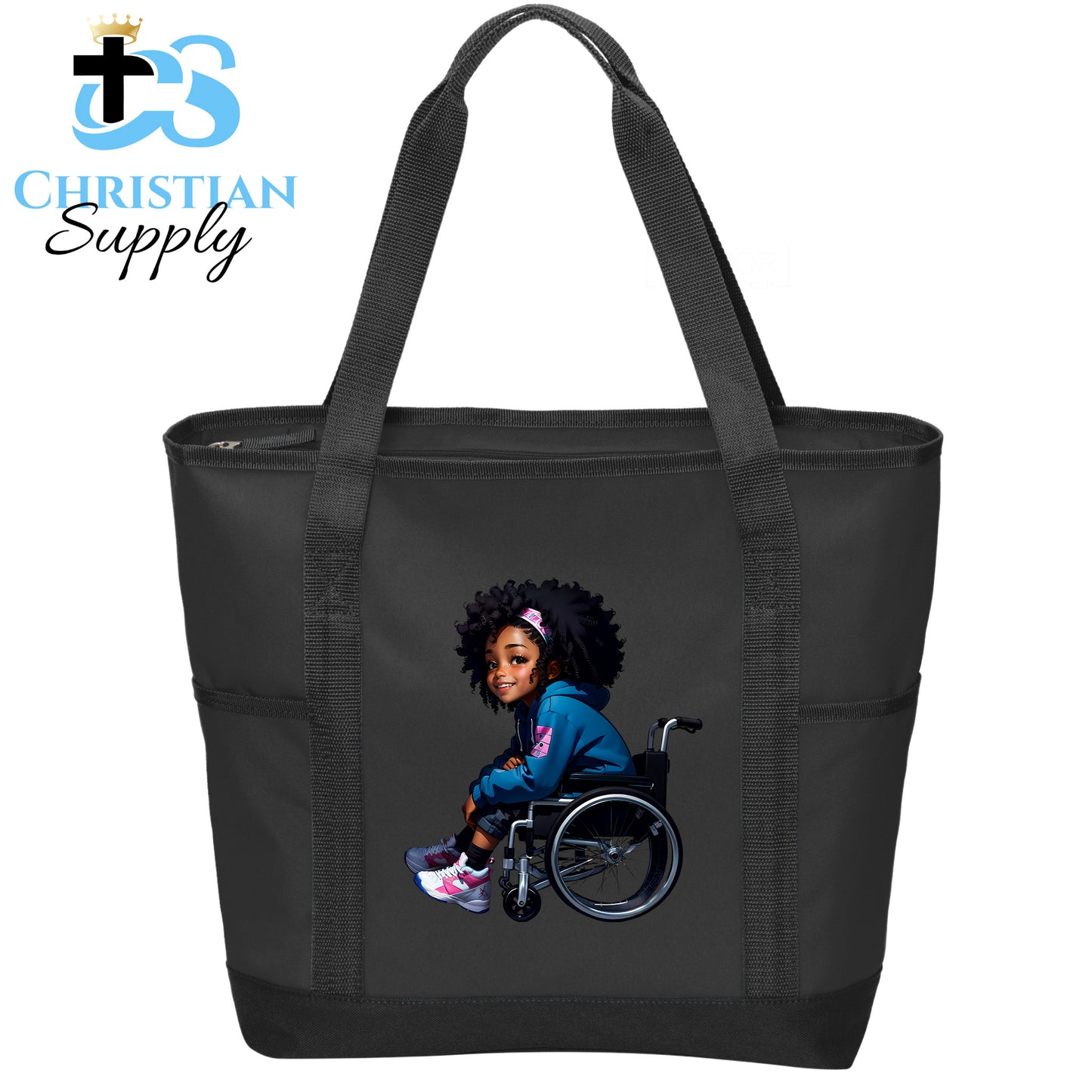 Kids Christian Girl in Wheelchair 1 Tote Bag