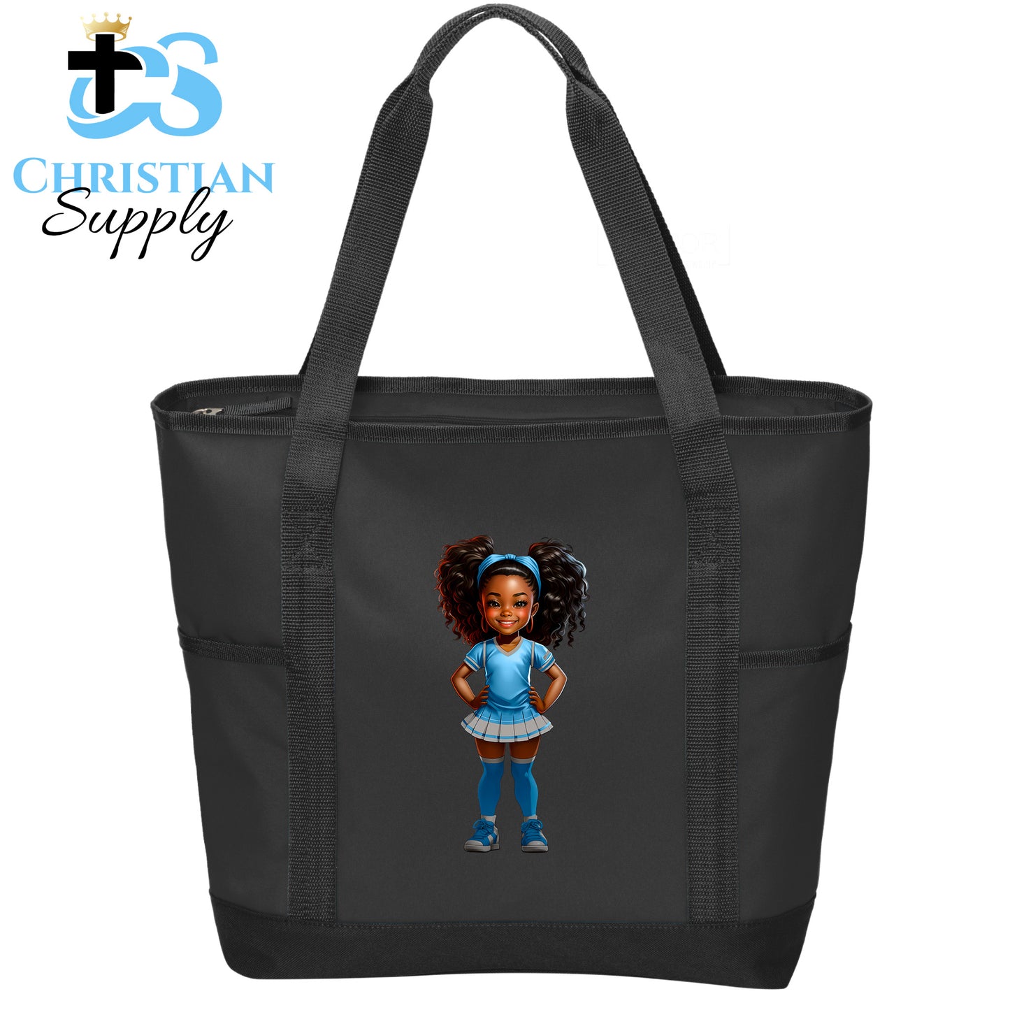 Kids Christian Cheerleader 2 Tote Bag