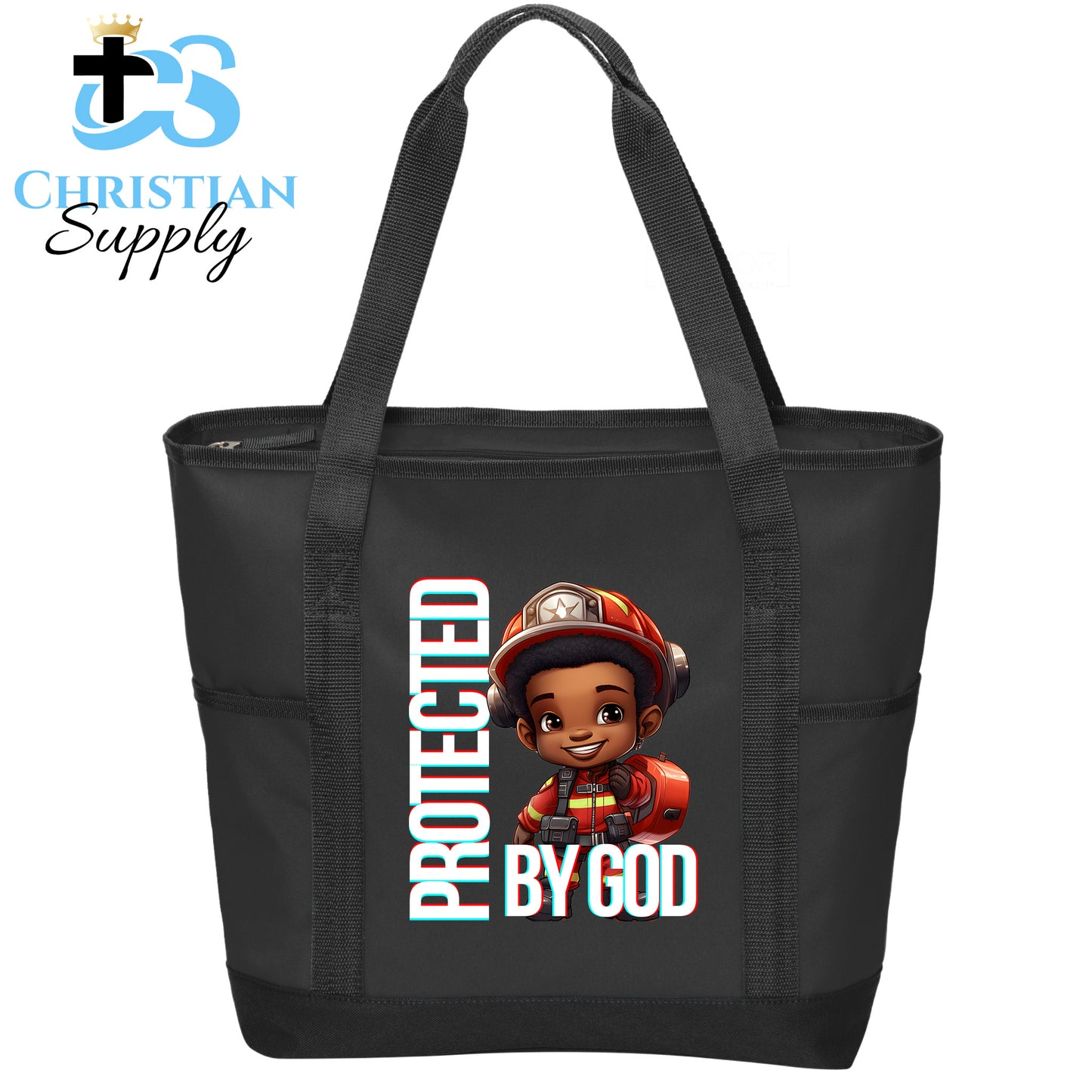 Kids Christian Firefighter Tote Bag