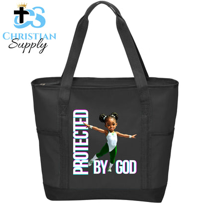 Kids Gymnastics Christian Green Outfit Tote Bag