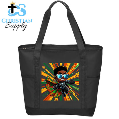 Kids Christian Superman Boy Outfit Tote Bag