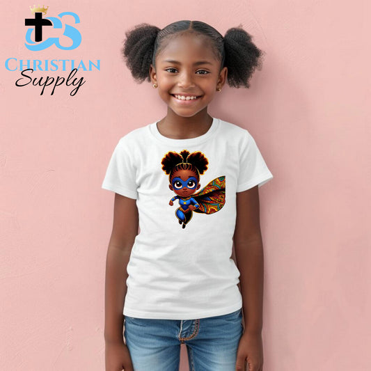 Kids Christian Super Girl Blue Outfit Apparel