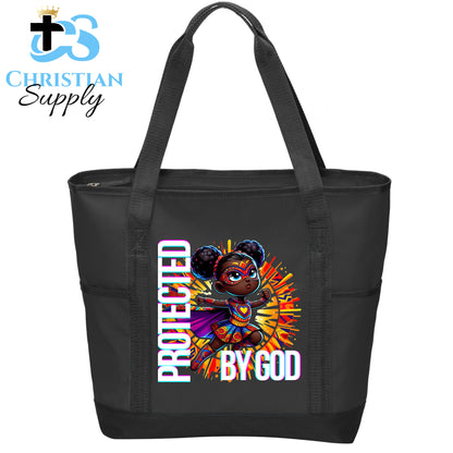 Kids Christian Super Girl Colorful Outfit Tote Bag