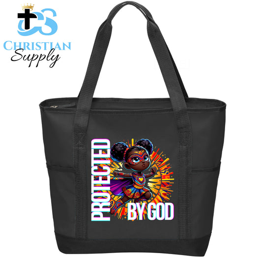 Kids Christian Super Girl Colorful Outfit Tote Bag