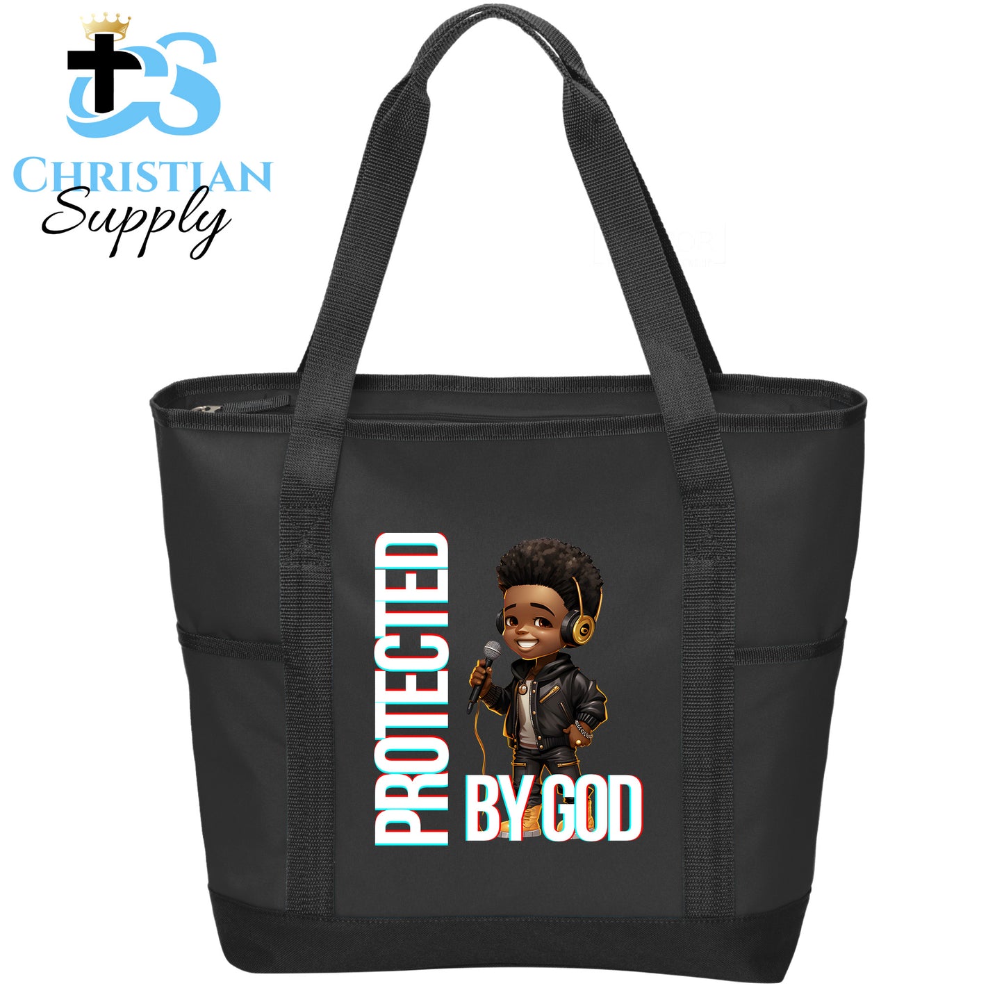 Kids Christian Boy Singer Tote Bag