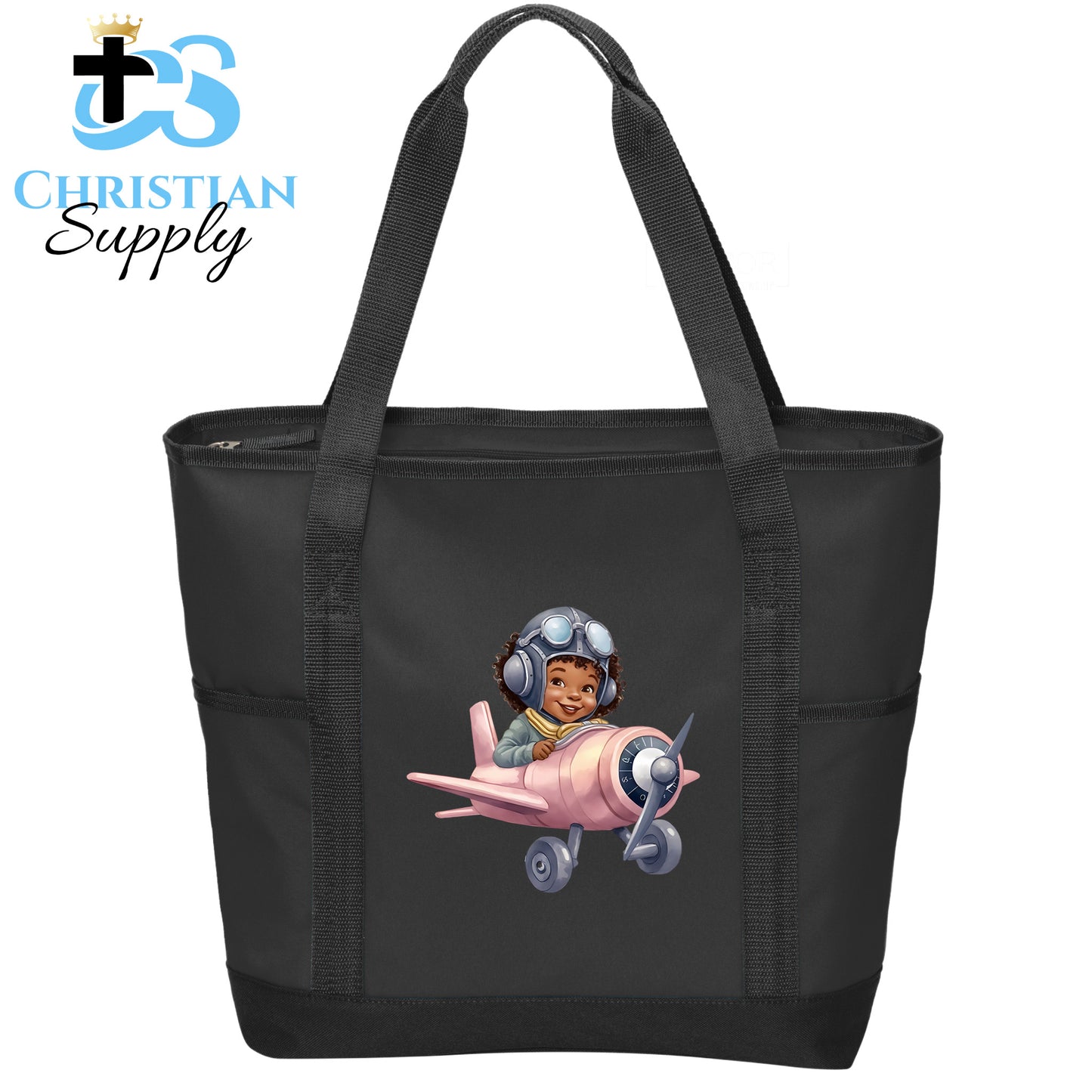 Kids Christian Girl Pilot 1 Tote Bag