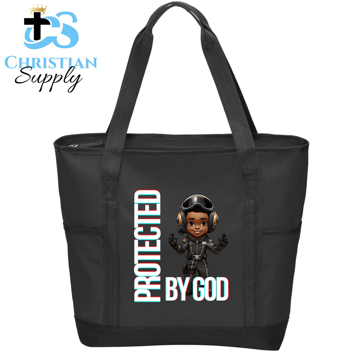 Kids Christian Boy Pilot 5 Tote Bag